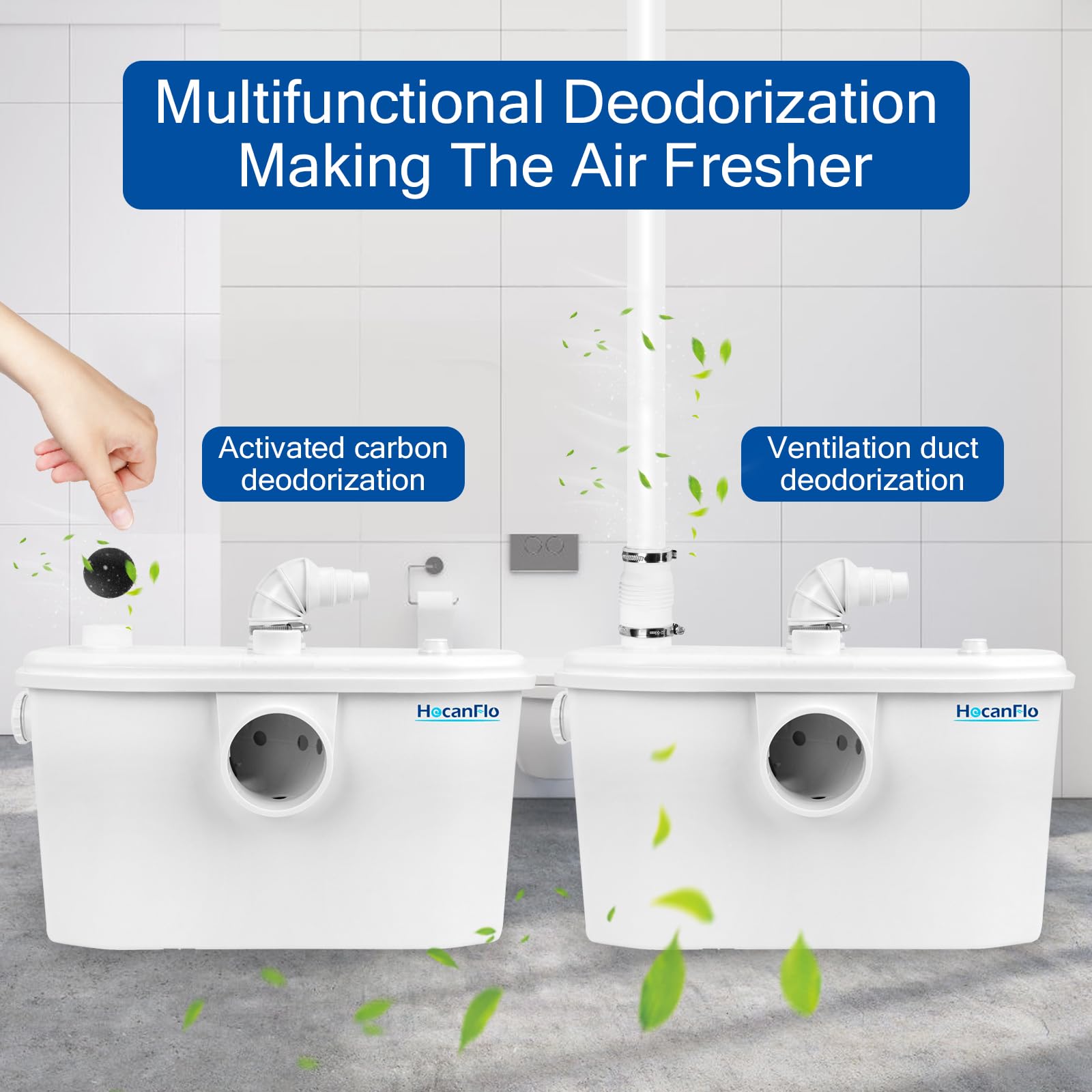 750W Macerator Pump with Impeller Blades, High Efficiency Sewerage Pump,Basement Kitchen Bathroom Bedroom Sup Pump,Sewage Treatment Pump for Laundry and Sink