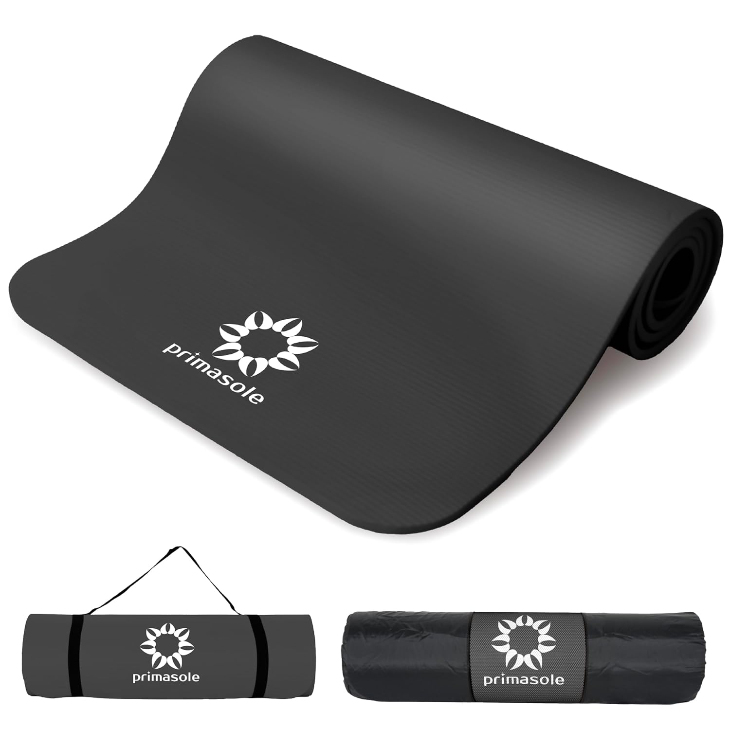 Primasole Thick Yoga Mat 1 2-Inch Extra Thick NBR Mat with Enhanced Stability - Textured Design Lightweight Mat