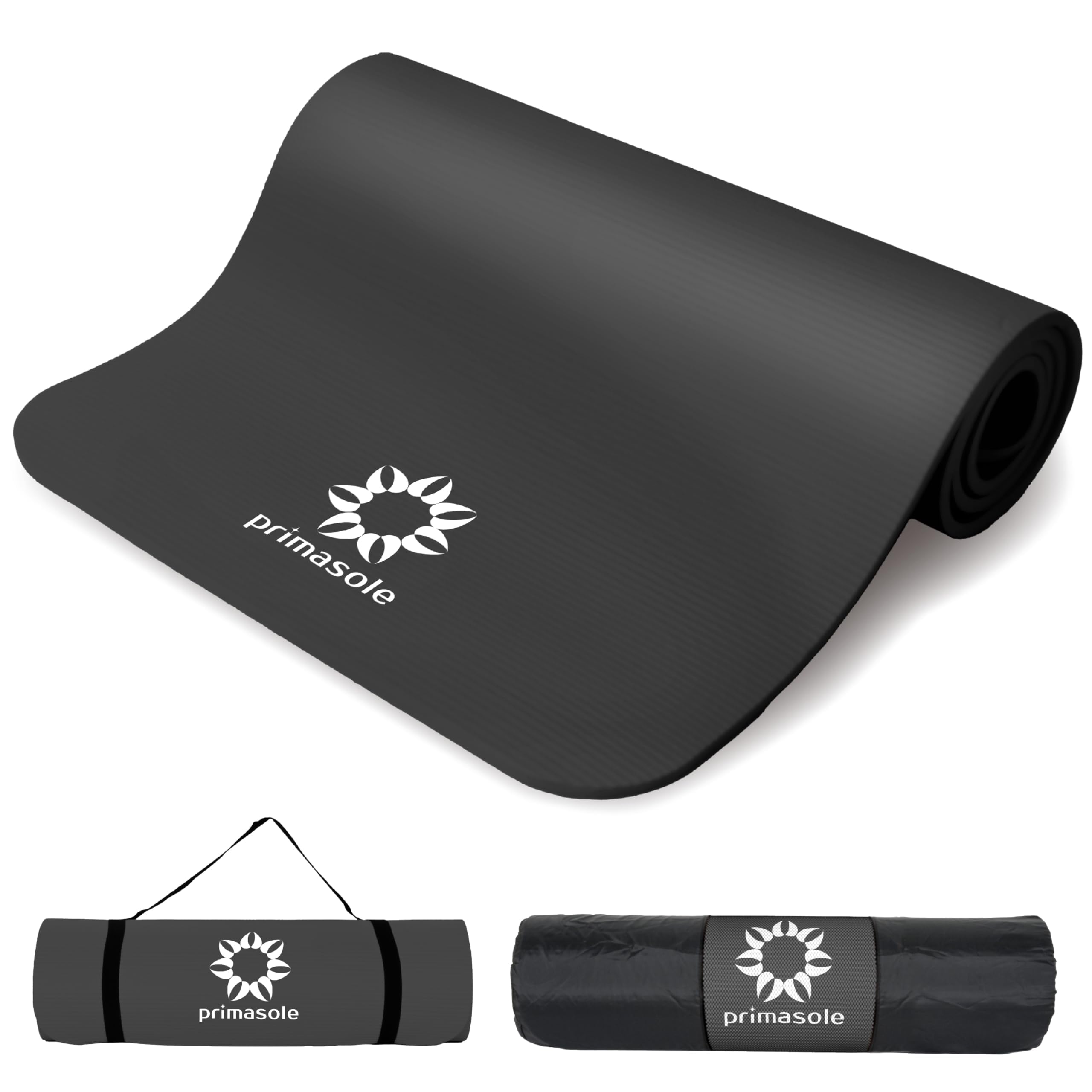 Primasole Thick Yoga Mat 1 2-Inch Extra Thick NBR Mat with Enhanced Stability - Textured Design Lightweight Mat