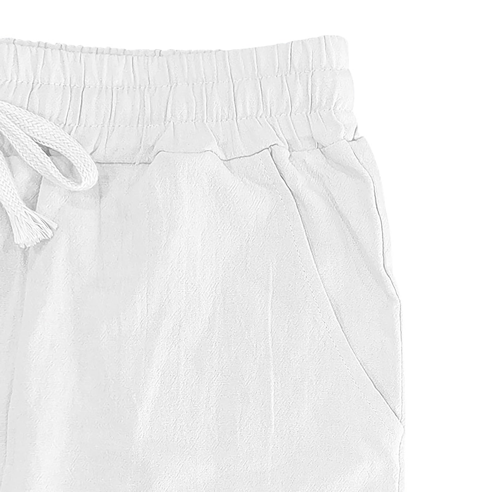 Ensemble 2 pièces en lin pour homme – Chemise boutonnée à manches longues avec pantalon ample à jambes larges, costume de plage léger pour homme, costume doux pour les vacances