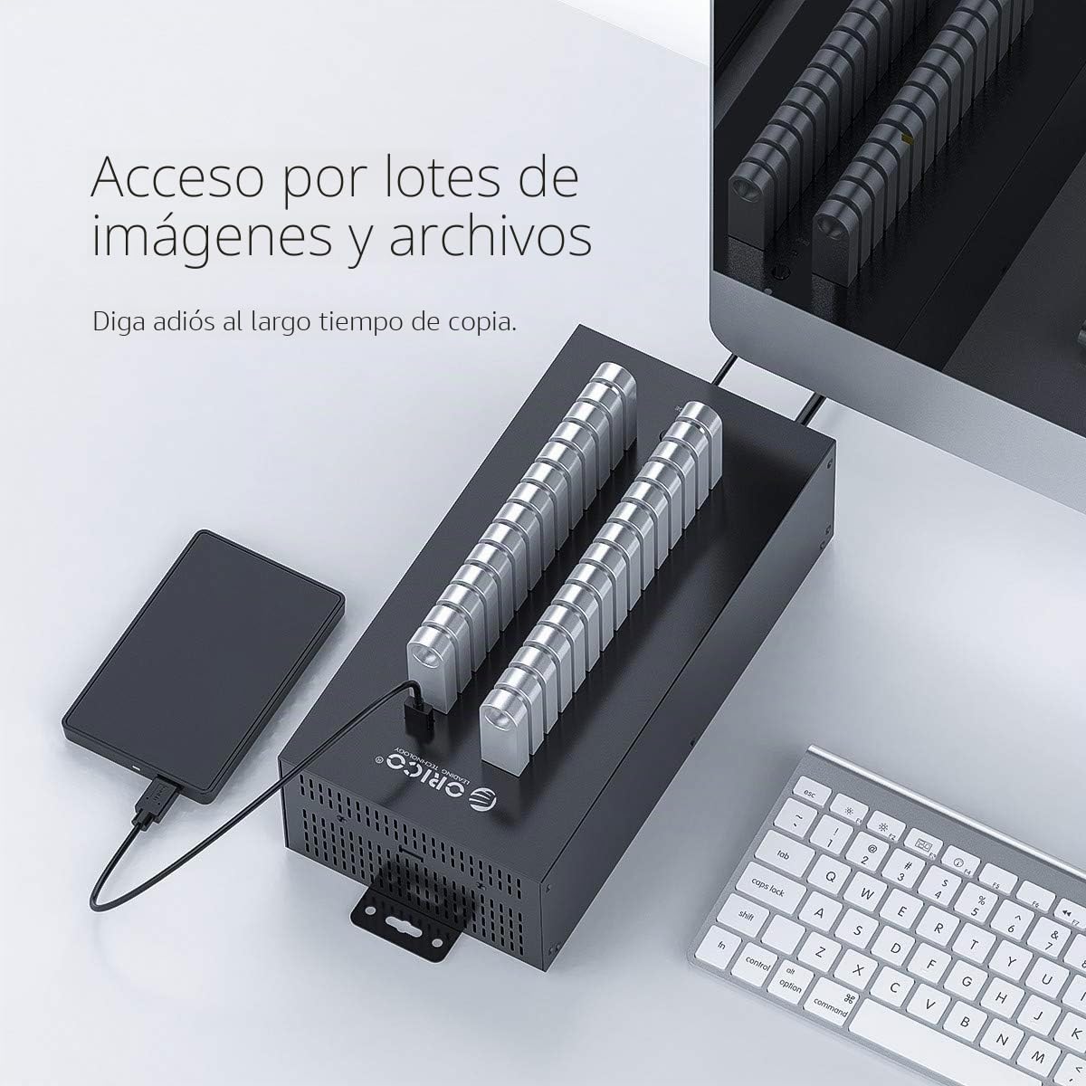 ORICO Industrial USB Hub, 30 Puertos montable 300W Powered USB 2.0 Hub Grado Industrial, la Caja Full Metal, de Alta Velocidad de Transferencia de Datos