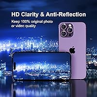 Vista 4 de Misea [3+1] for iPhone 14 Pro/iPhone 14 Pro Max Camera Lens Protector Bling, 9H Tempered Glass Camera Cover Screen Protector Metal Individual Ring