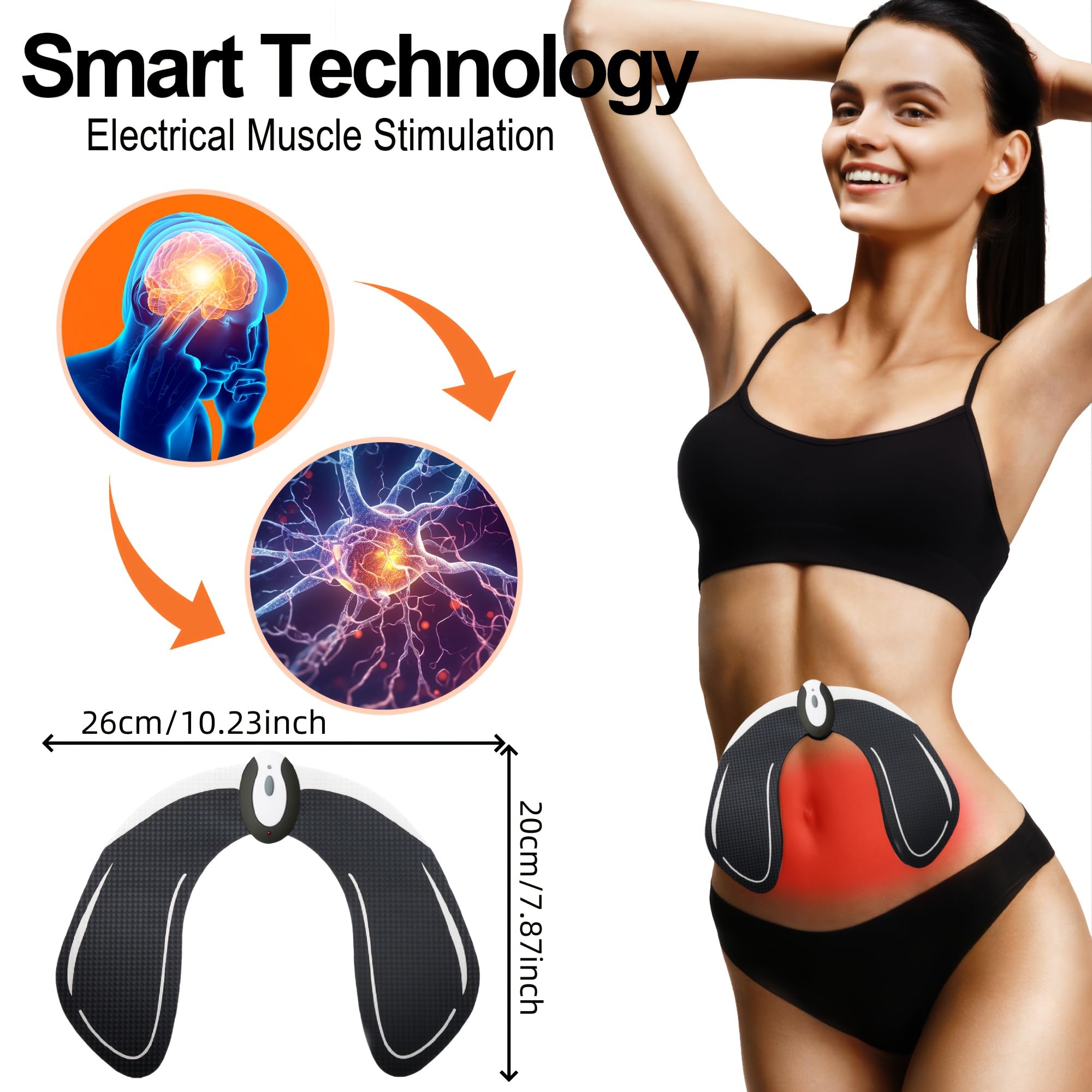 Électrostimulateur Fessier EMS Sans Fil - 10 Modes, 30 Niveaux, Télécommande, Pour Tonification Et Musculation