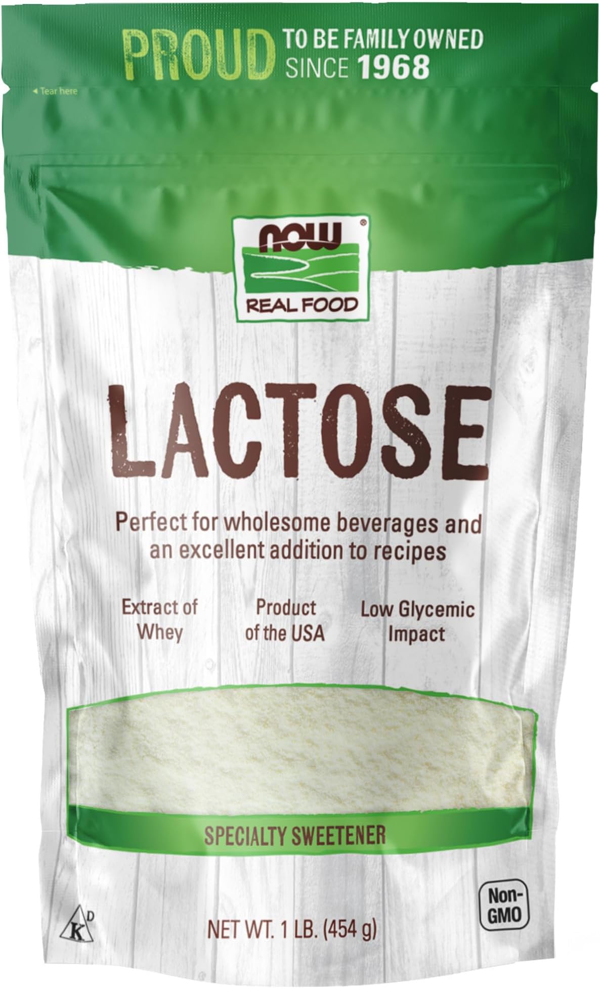 Now Foods Lactose Milk Sugar, 1 lb
