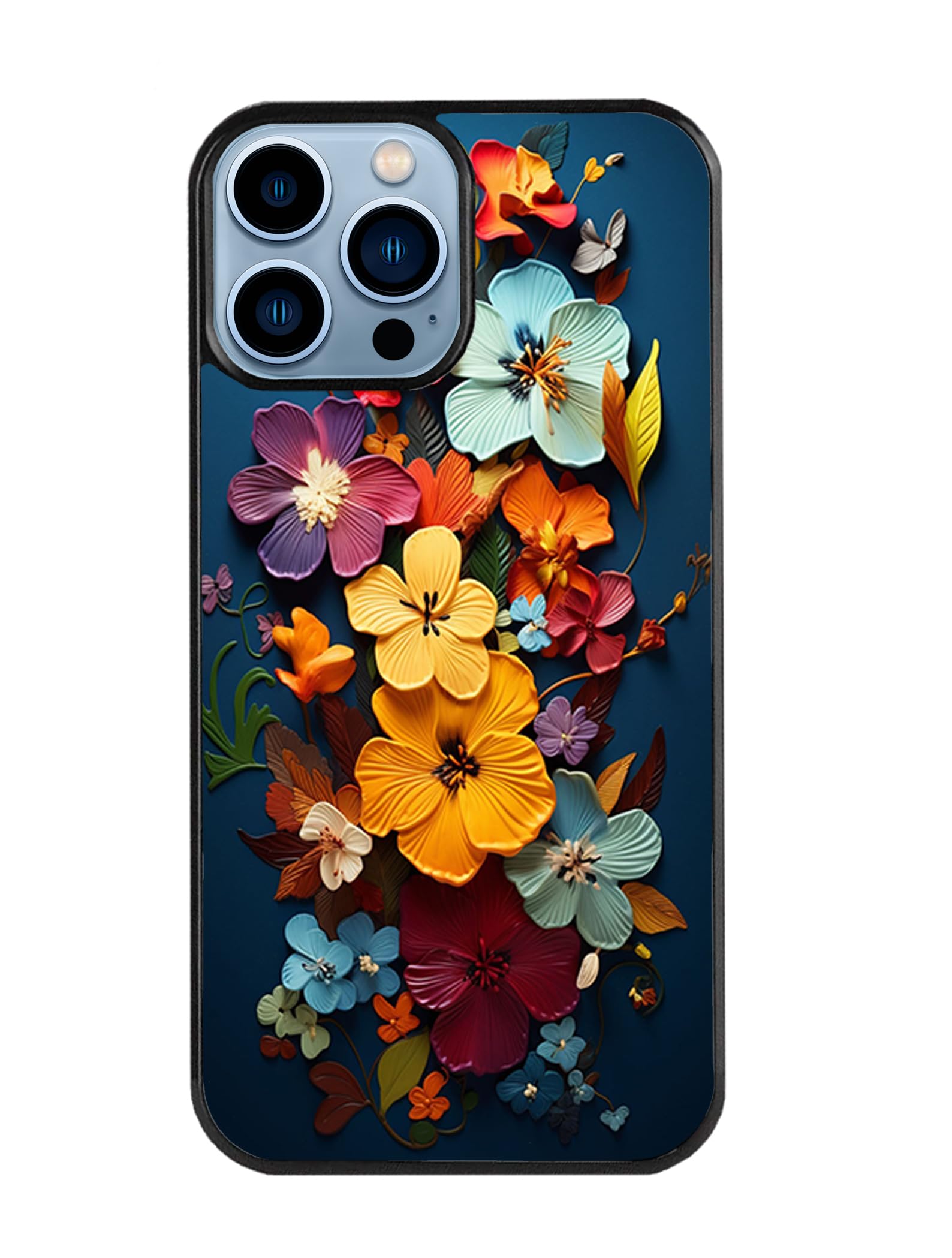 Jeuloth for iPhone 13 pro max Case - Colourful Floral Designed Phone Cases - TPU Phone Cases - Drop Protection