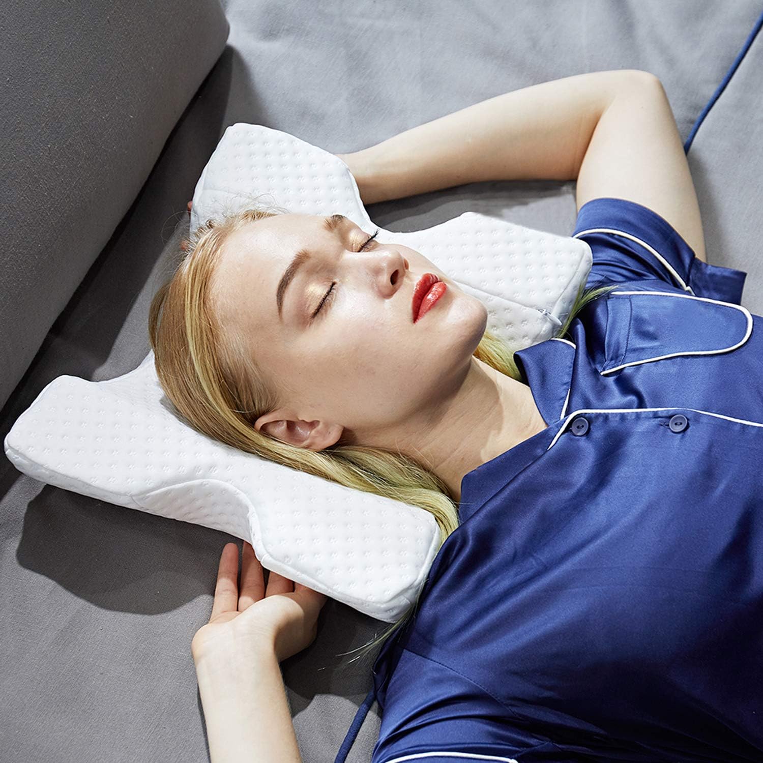Coolsion Sleeping Pillow Memory Foam Pillow Slow Rebound Anti Pressure Ice Silk Hand Numb Arched Neck Back Couple Pillow