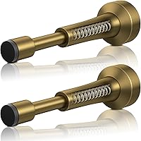 Vista 11 de 2 topes de puerta de resorte para pared, tope de puerta de 4.33 pulgadas para parte inferior de la puerta, tope de puerta de aluminio con punta
