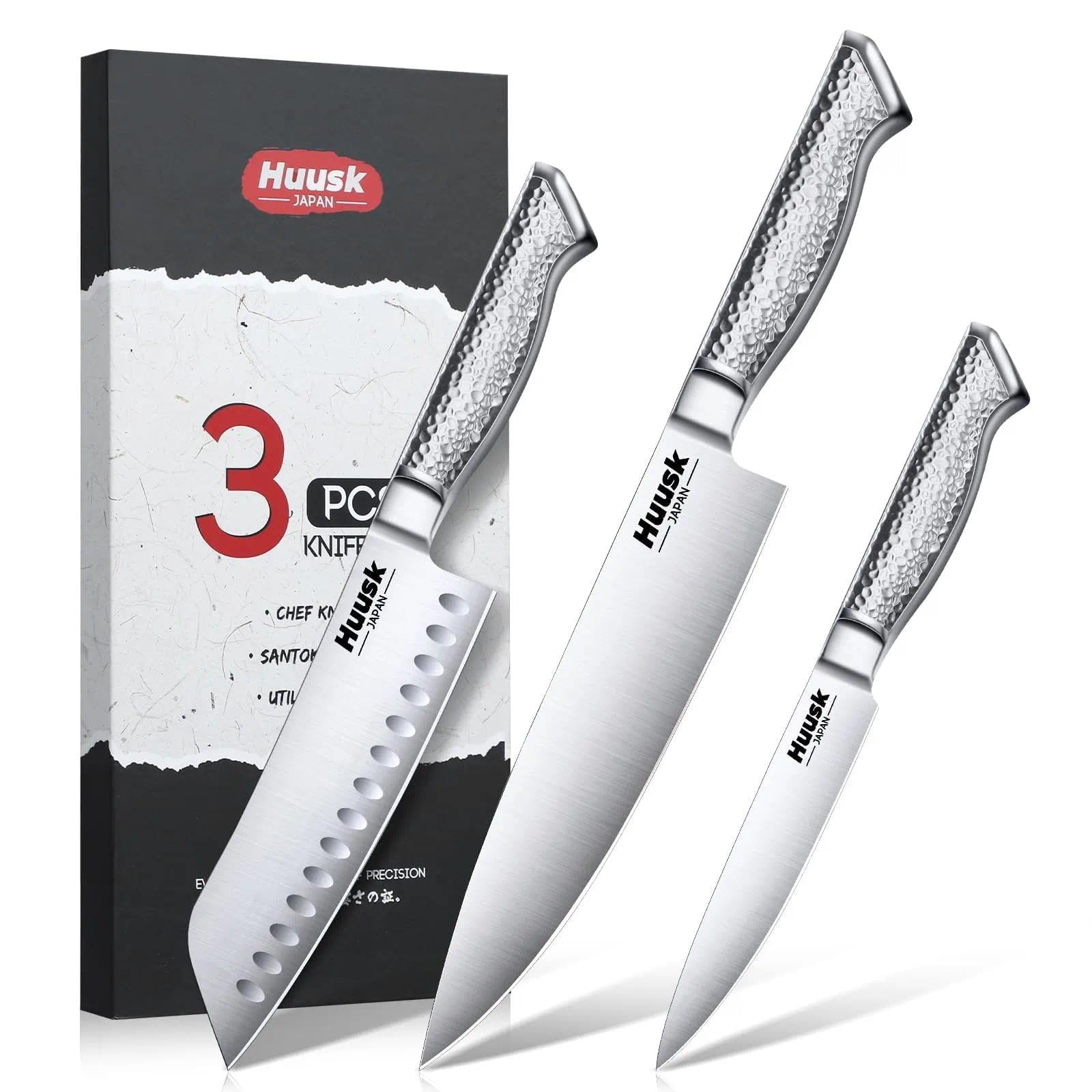 Huusk Japanese Kitchen Knife Set of 3, Professional Chef Knives Set — Amazon image 14
