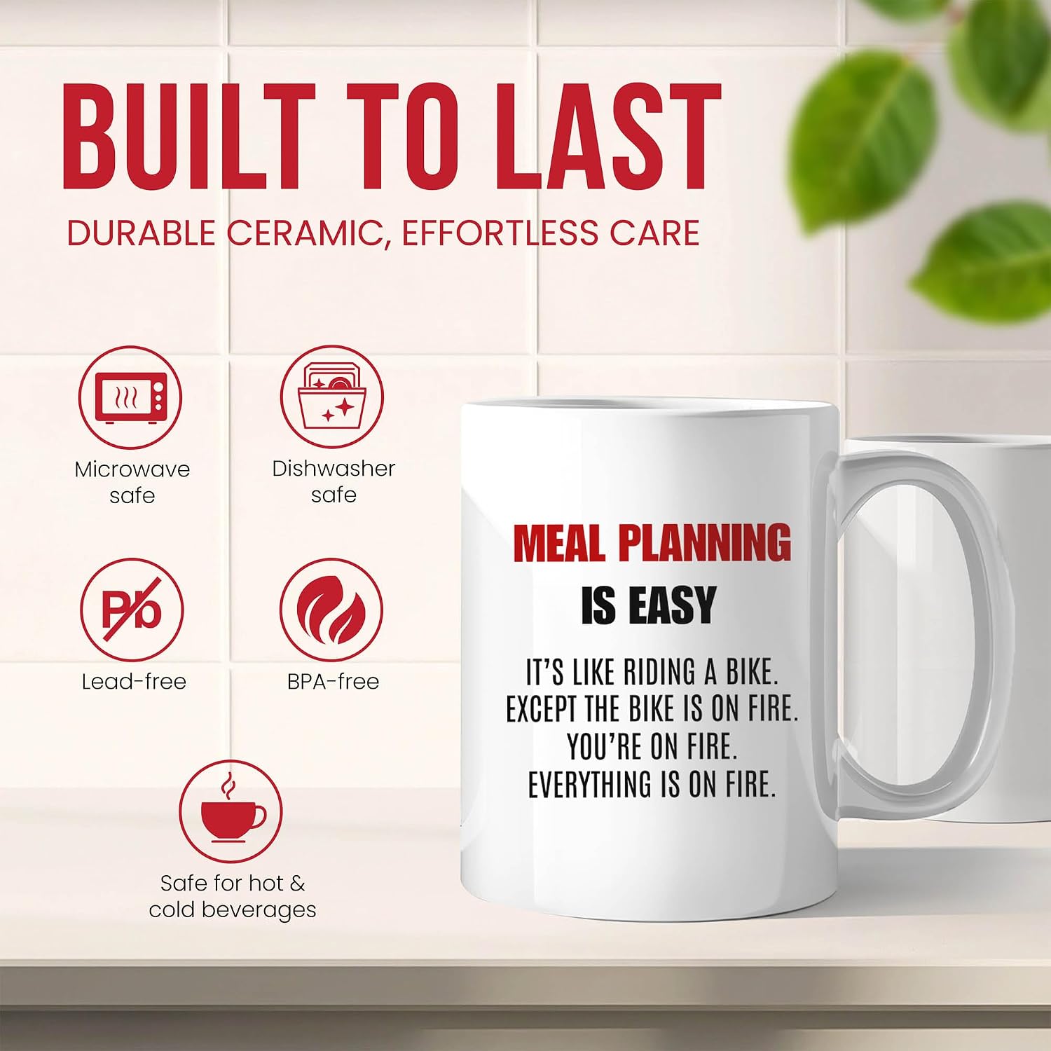 Meal Planning Is Easy Mug - Organized Kitchen Coffee Cup - Busy Parent Funny Gift From Family - Prep Tea Mugs - Weekly Menu Cups - 11 Oz Ceramic Gifts For Home Cooks, Birthday, Him, Her, Christmas image 4