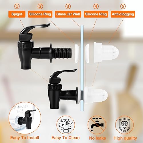 Miniatura 7 de 2 PCS dispensador de la bebida de 1,5 galones para los partidos, dispensador de la bebida con el soporte