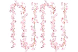 2Pcs Cherry Blossom Garland Artificial Cherry Blossom Flower Vines for Home Decor