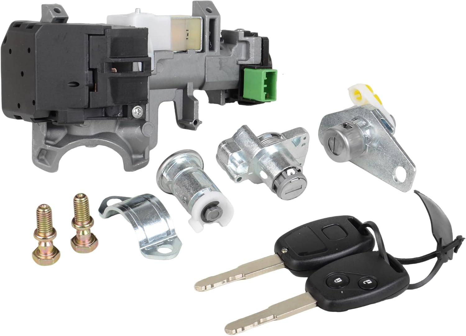 06350-SAA-G30 Ignition Switch Lock Cylinder Assembly Compatible with Accord/CR-V/Civic/Fit/Odyssey Replace 35100-SDA-A71 w/ 2 ID46 Chip Immobilizer Remote Keys