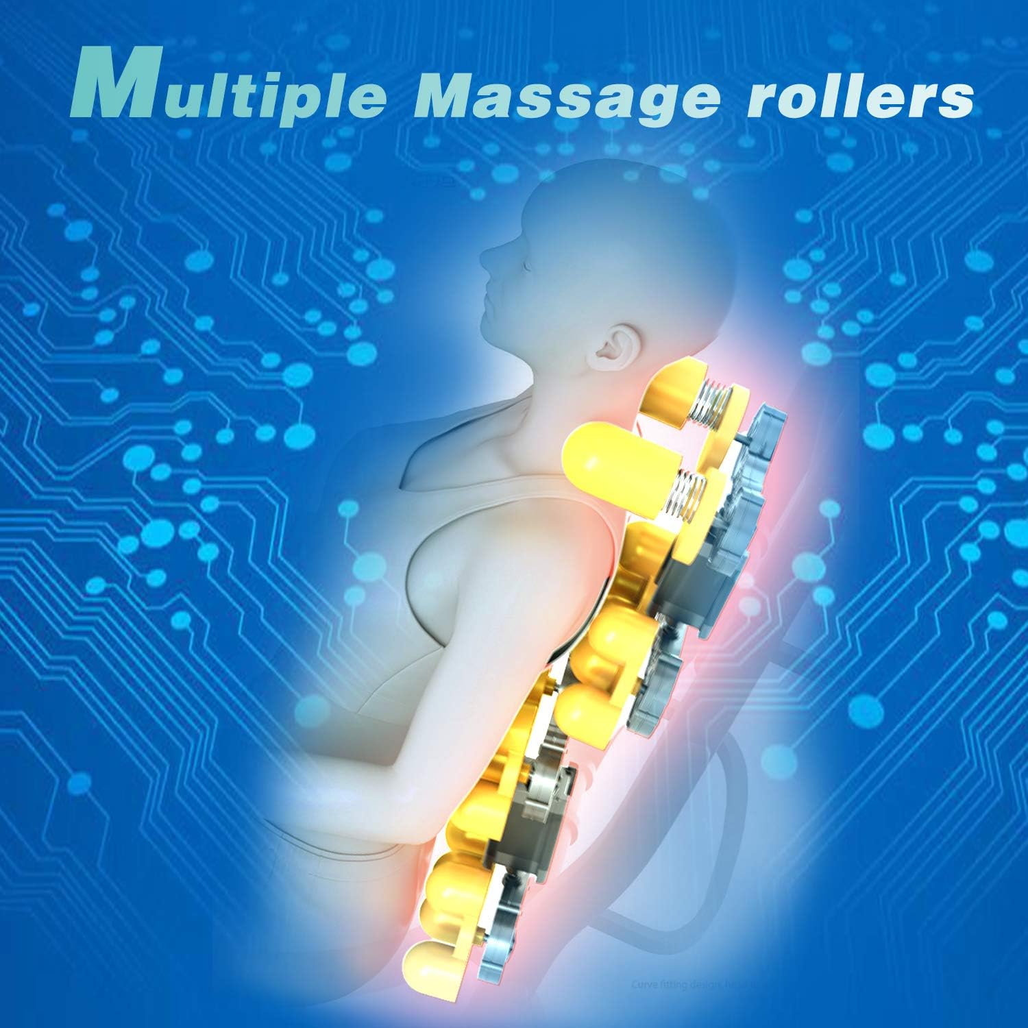BOSSCARE Massage Chair Recliner with Zero Gravity Airbag Massage Bluetooth Speaker Foot Roller Black: Kitchen & Dining