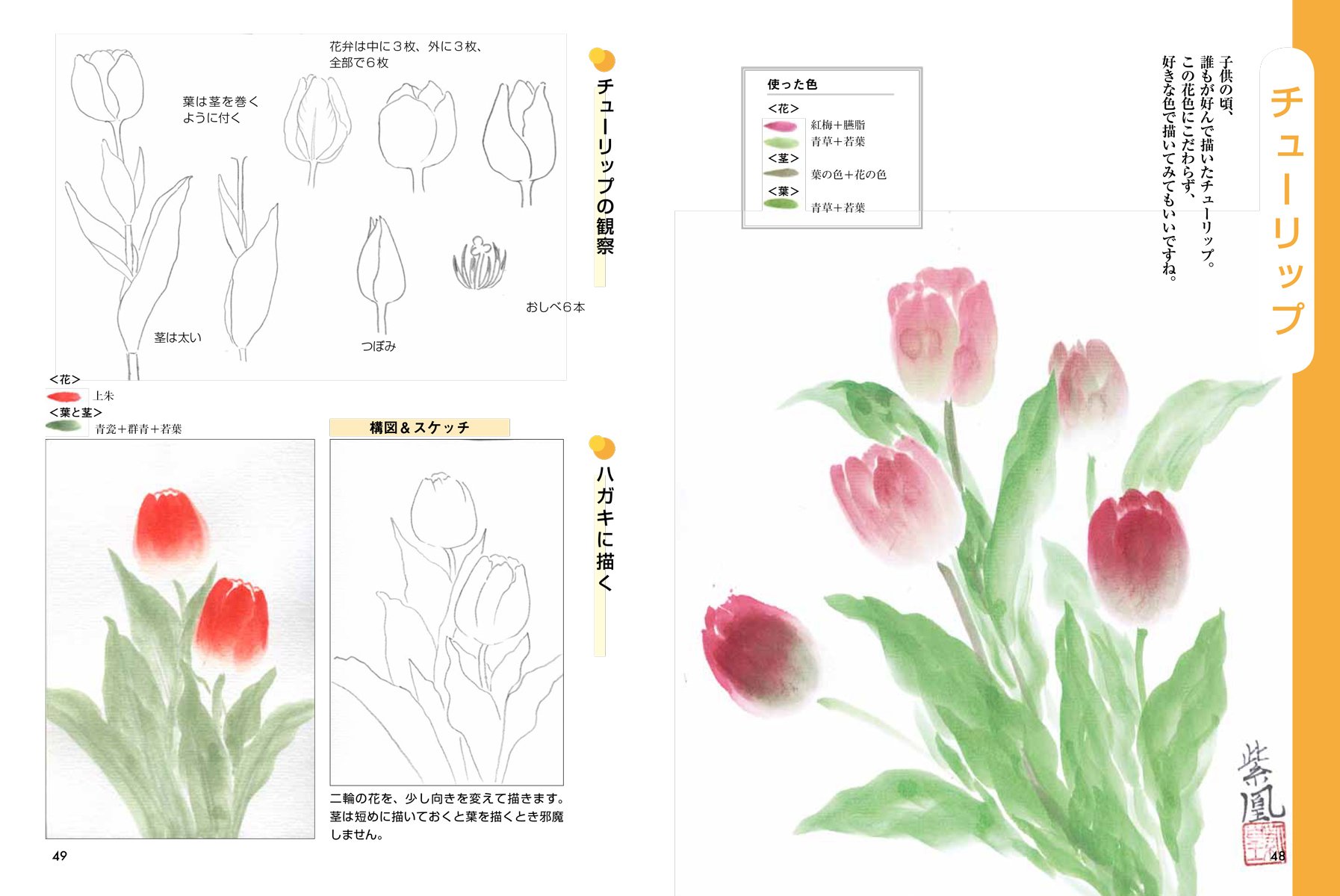 はじめての墨彩画 季節の花を描く 下書きなし 筆の運びだけで花びらや葉っぱを表現できる 中津 宜子 本 通販 Amazon