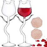 Rose Ensemble de verres à vin 2 Vin Créatif Goblet Flûtes de Champagne Classy verre de vin rouge, Cadeaux idéaux pour le chaud de maison, Mariage, Célébrations d'anniversaire