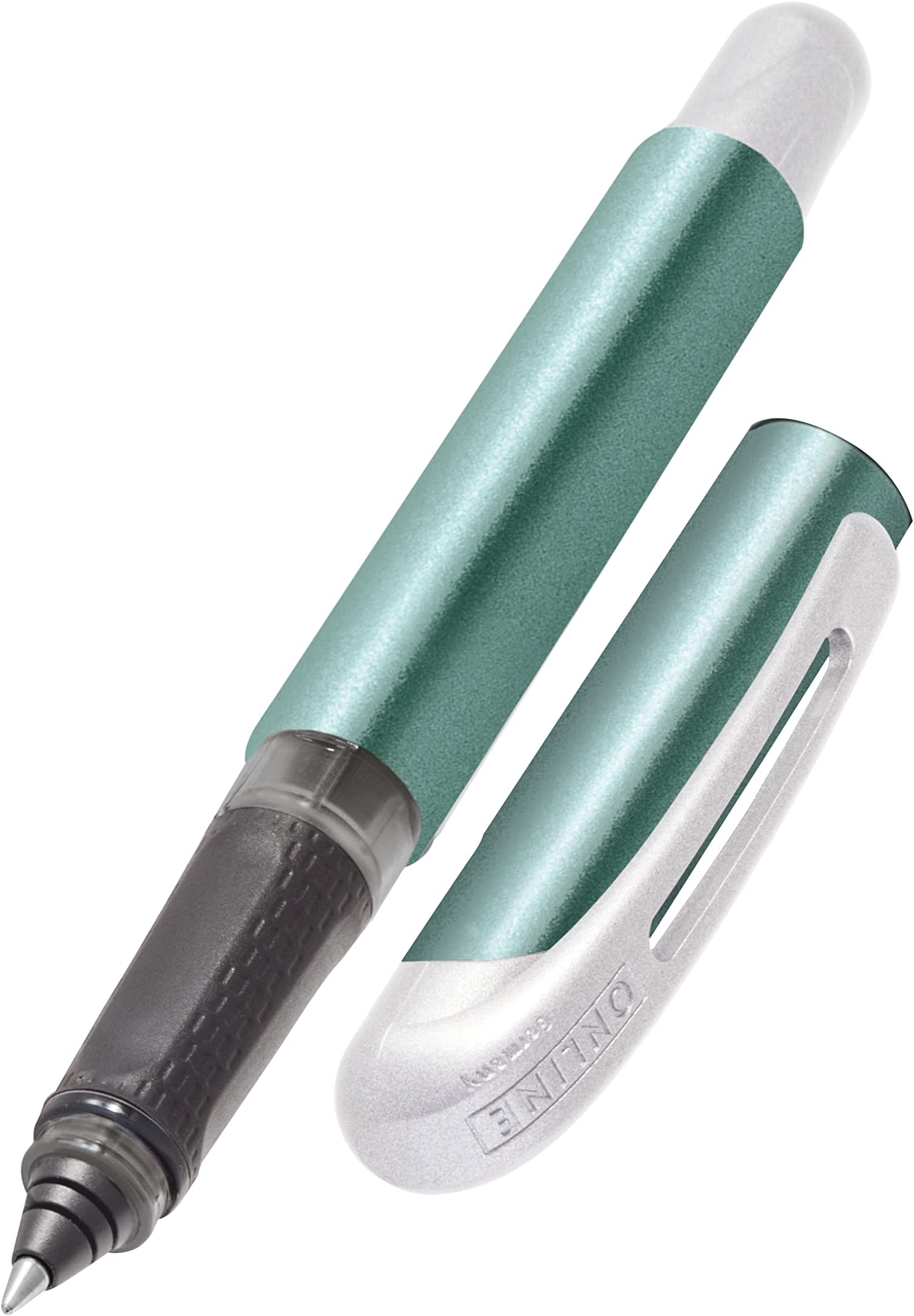 Kit Écriture Schneider Ceod Shiny Turquoise – Stylo Plume + Roller + Effaceur + Cartouches Bleu Roi, Pointe M – Droitier/Gaucher
