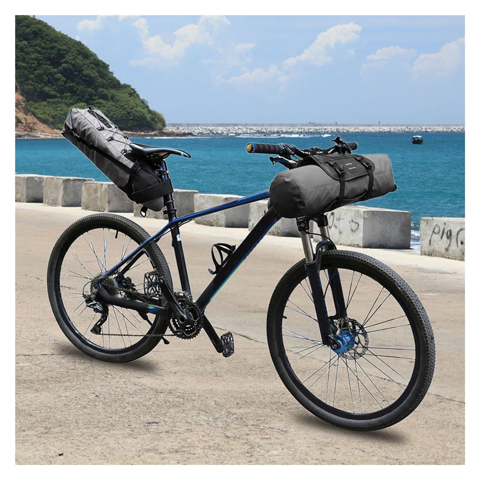 Confezione impermeabile for manubrio da bici di grande capacità da 1 pezzo | Conservare l'attrezzatura da ciclismo e gli oggetti personali for la strada