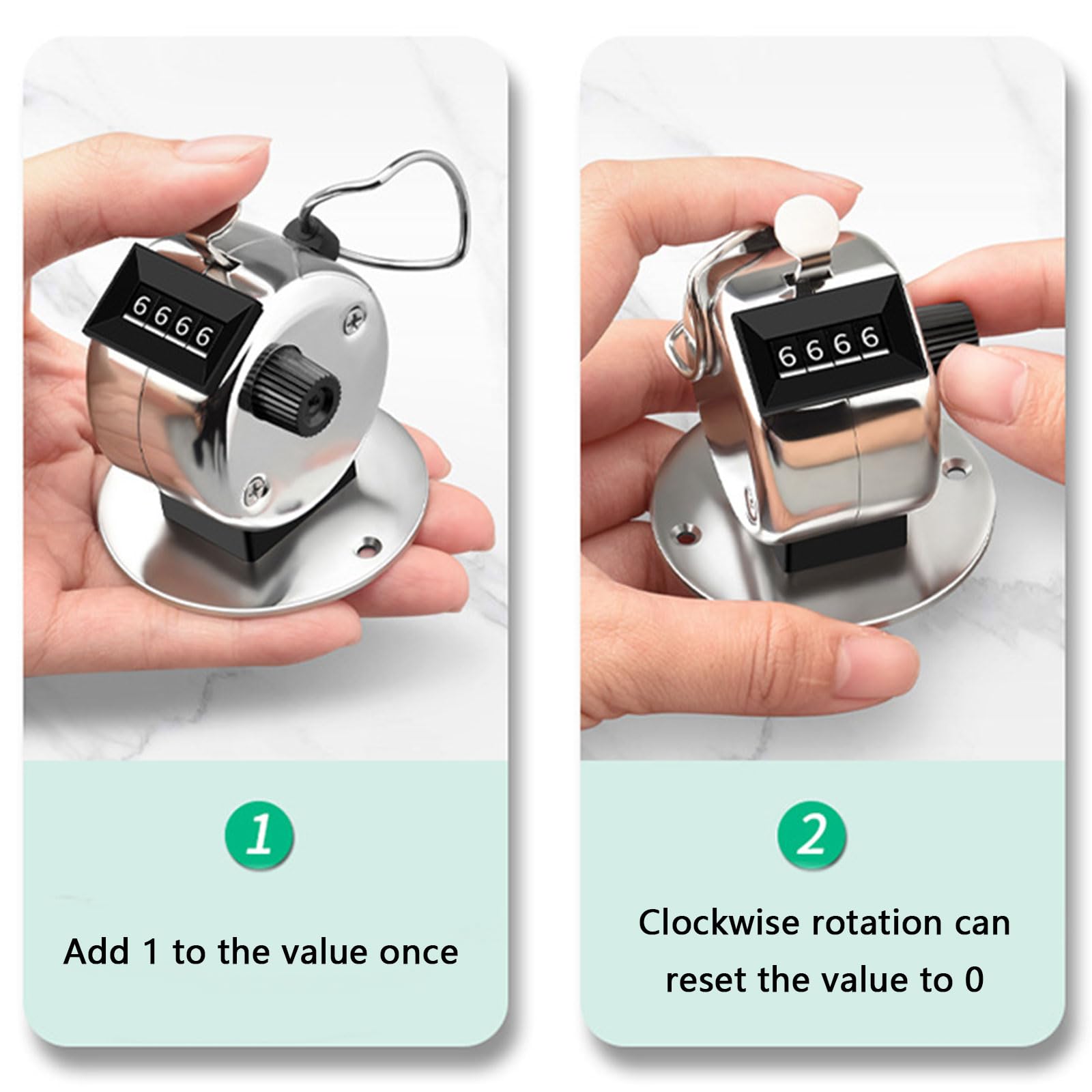 4 Digit Manual Counters With Lanyard Event Attendance Tracking For Communication In Commercial & Transport Hubs