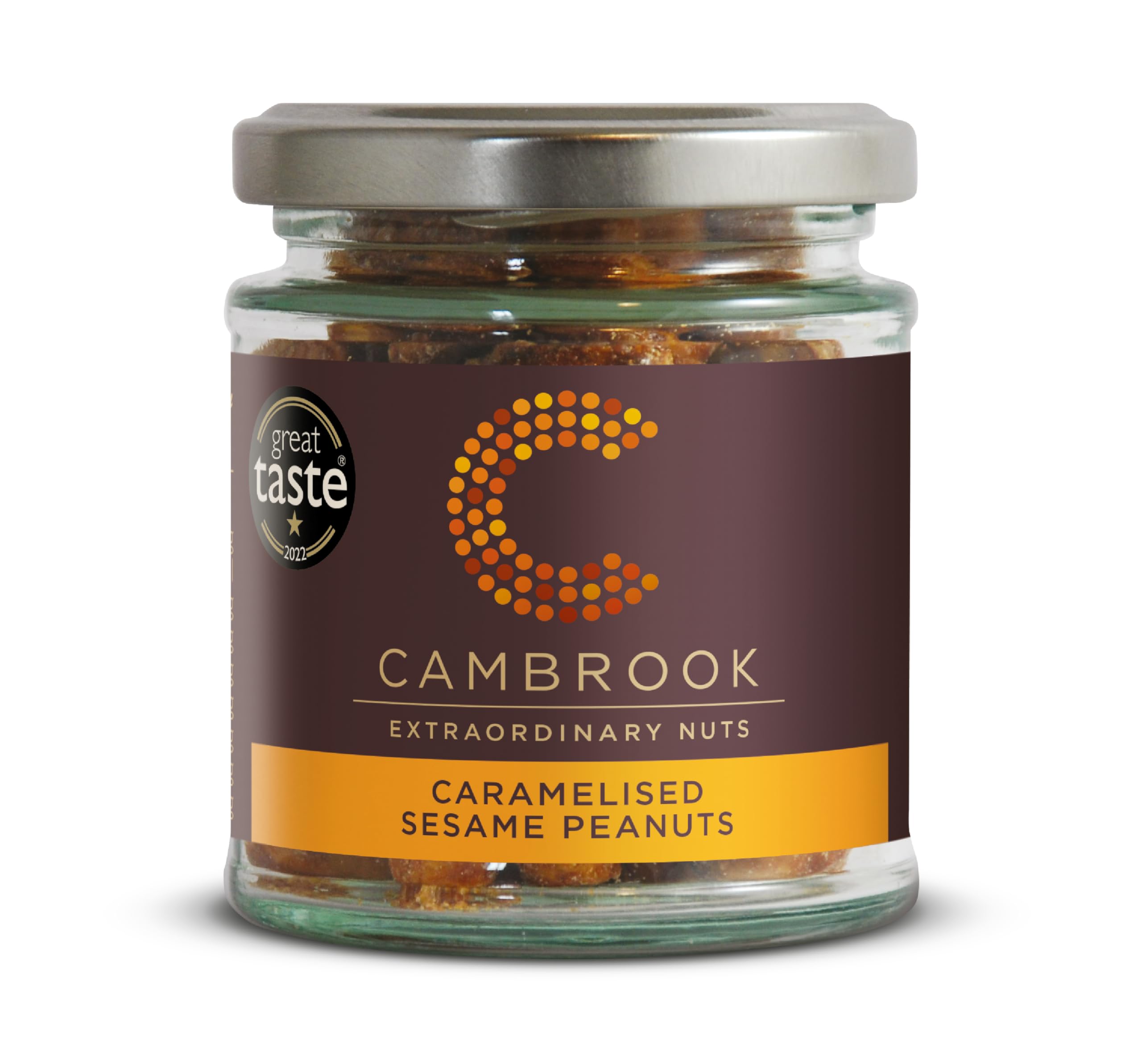 Cambrook - Caramelised Sesame Peanuts 80g Jars, Pack of 15