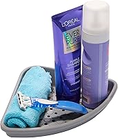 madesmart Grey Bathtub Corner Shelf with Strong Suction Cups & Drainage Holes - Soap, Shampoo & Bath Organizer