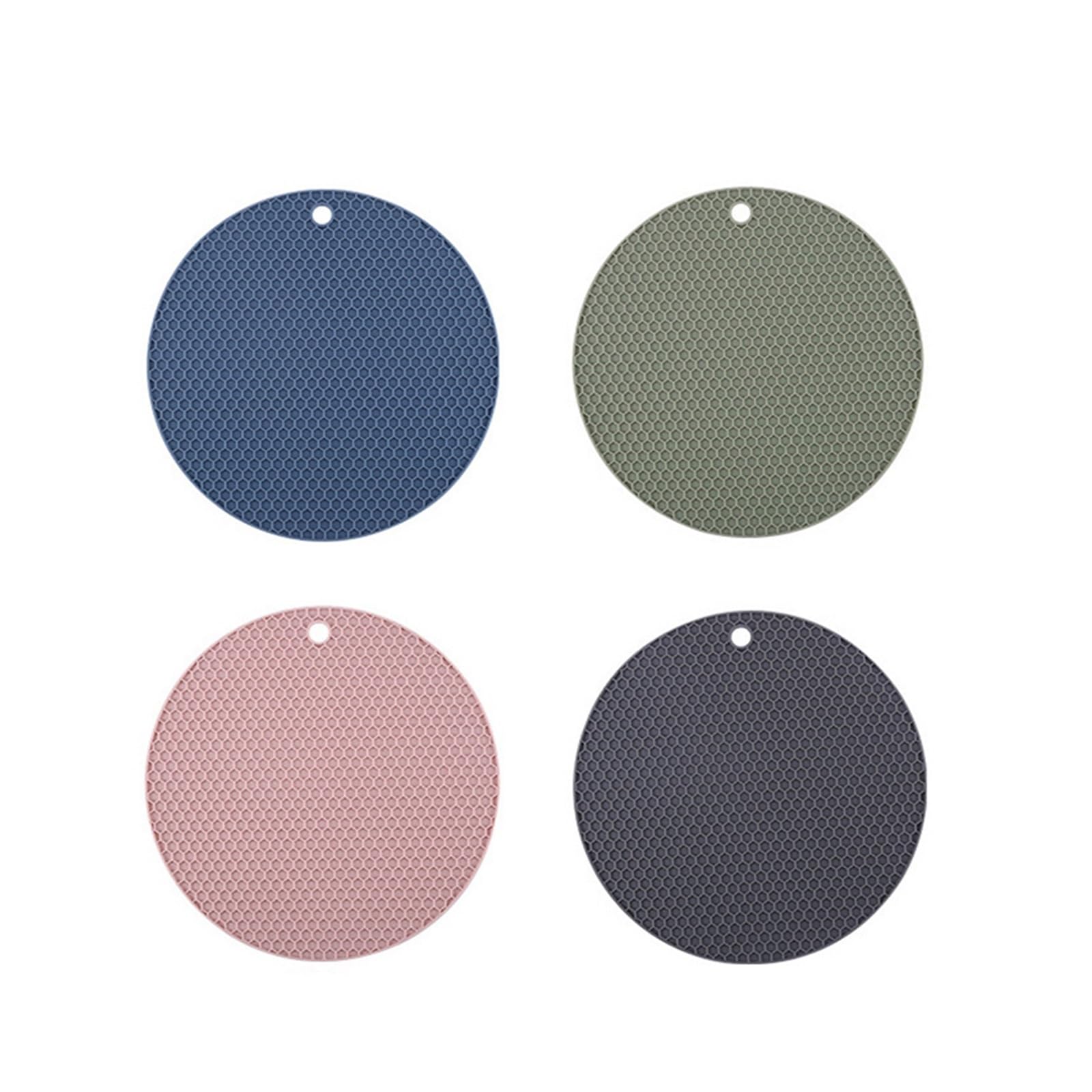 4 PCS Multifunction Heat Resistant Silicone Mat Drink Cup Coasters Nonslip Pads Pot Holder Table Placemat Kitchen Accessories For Kitche(Color 5)