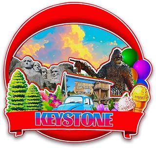 Keystone South Dakota USA Fridge Magnet Wooden 3D Landmarks Travel Collectible Souvenirs Decoration Handmade Refrigerator Magnet -7388