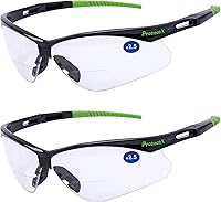 Vista 7 de ProtectX Anteojos de seguridad clásicos, lentes antivaho resistentes a los arañazos, gafas protectoras para el trabajo, interior/exterior, ANSI Z87.1
