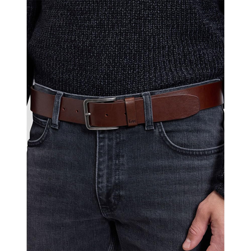 LEE - Cinturón Hombre - 100% Cuero - Embossed Logo Belt - Marrón