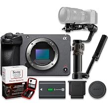 Sony FX30 Digital Cinema Camera Body Only USA Model + Zhiyun WEEBILL 5 Handheld Gimbal Stabilizer Combo Kit with AI Module & Storage Bag | 26MP APS-C | Deluxe Starter Kit