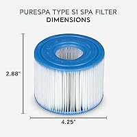 Vista 4 de Intex 29001E PureSpa Tipo S1 - Cartuchos de repuesto de filtro para bañera de hidromasaje y spa de papel Dacron de alta resistencia, juego de 2