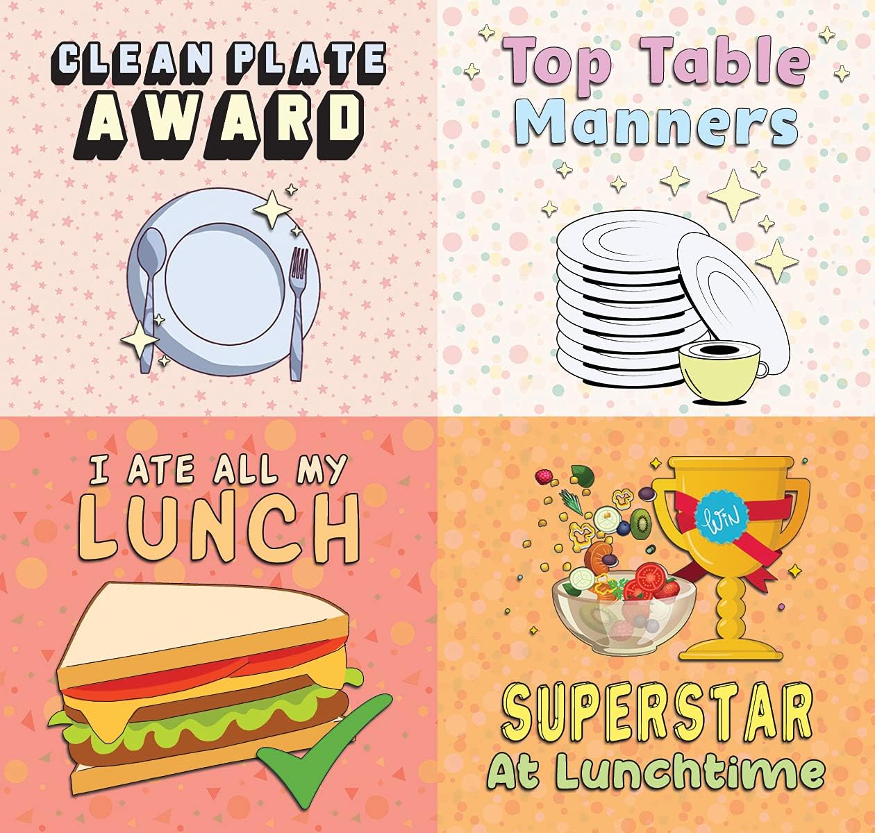 Creanoso Healthy Lunchbox Stickers (20-Sheet) – Premium Quality Sticky Notes Set for Personal and Home Collection - Stocking Stuffers Gifts for Kids, Students, Boys and Girls