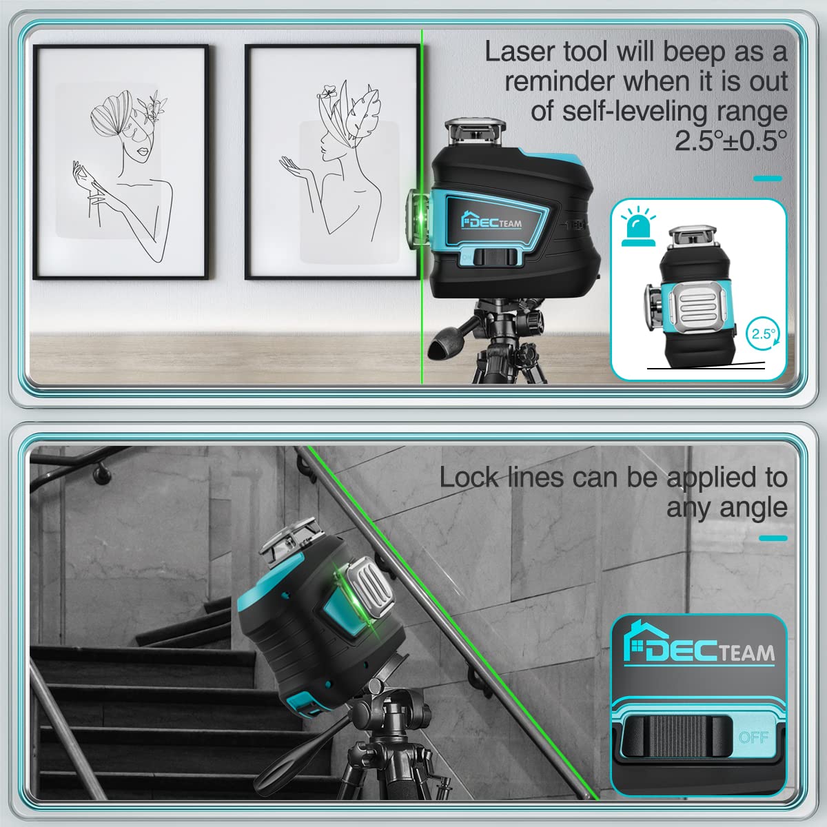 Strumento Fai Da Te PREXISO Laser A Linee, Livella A Linea Laser, Livella Laser A Linea Autolivellante - 10