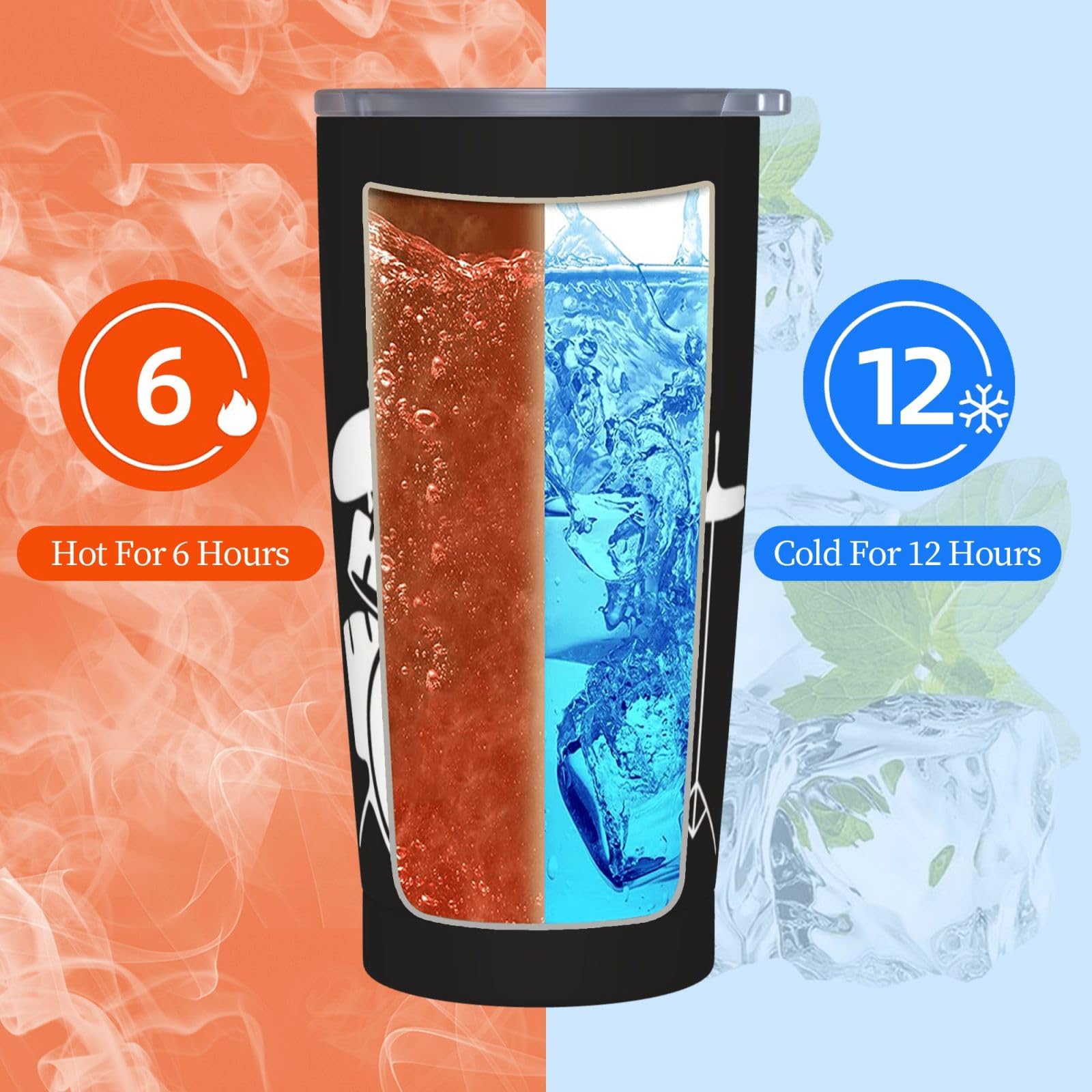 Tazza termica portatile in acciaio inox stampata con batterista