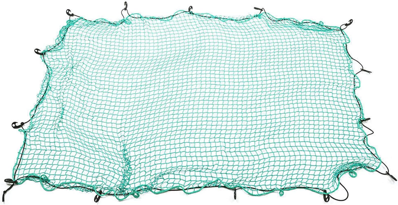 OUNA Cargo Net,Cargo Net for Piup Tru Bed Trailer Tru Netting Mesh Stretchable for Transporting Goods wi Flexible Rope & Hooks