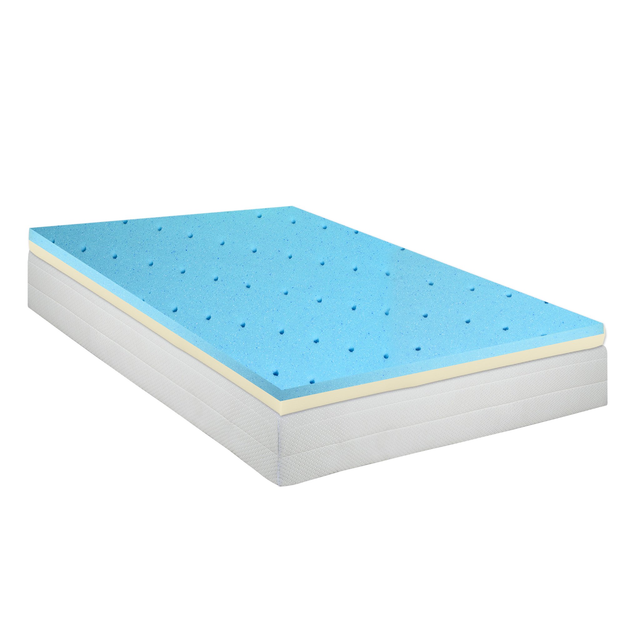 Continental Sleep Foam Topper Adds Comfort to Mattress King Size Yellow