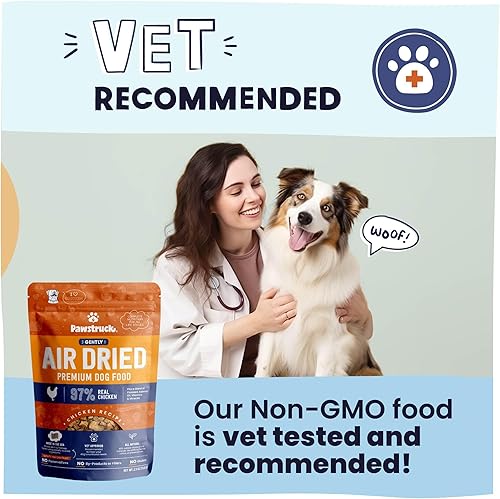 Miniatura 4 de Pawstruck Alimento natural secado al aire para perros con pollo real, sin granos, fabricado en Estados Unidos, sin OMG y recomendado por
