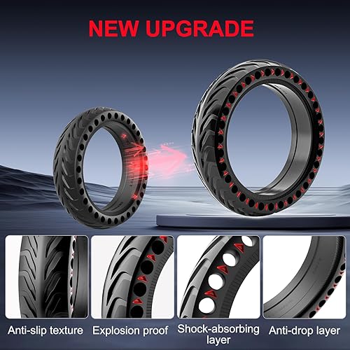 Miniatura 2 de Neumático sólido para Xiaomi m365 Scooter eléctrico Mijia m365 progotrax gxl V2XR, 8.5 pulgadas Scooter eléctrico Ruedas 8 12 ''Honeycomb Solid