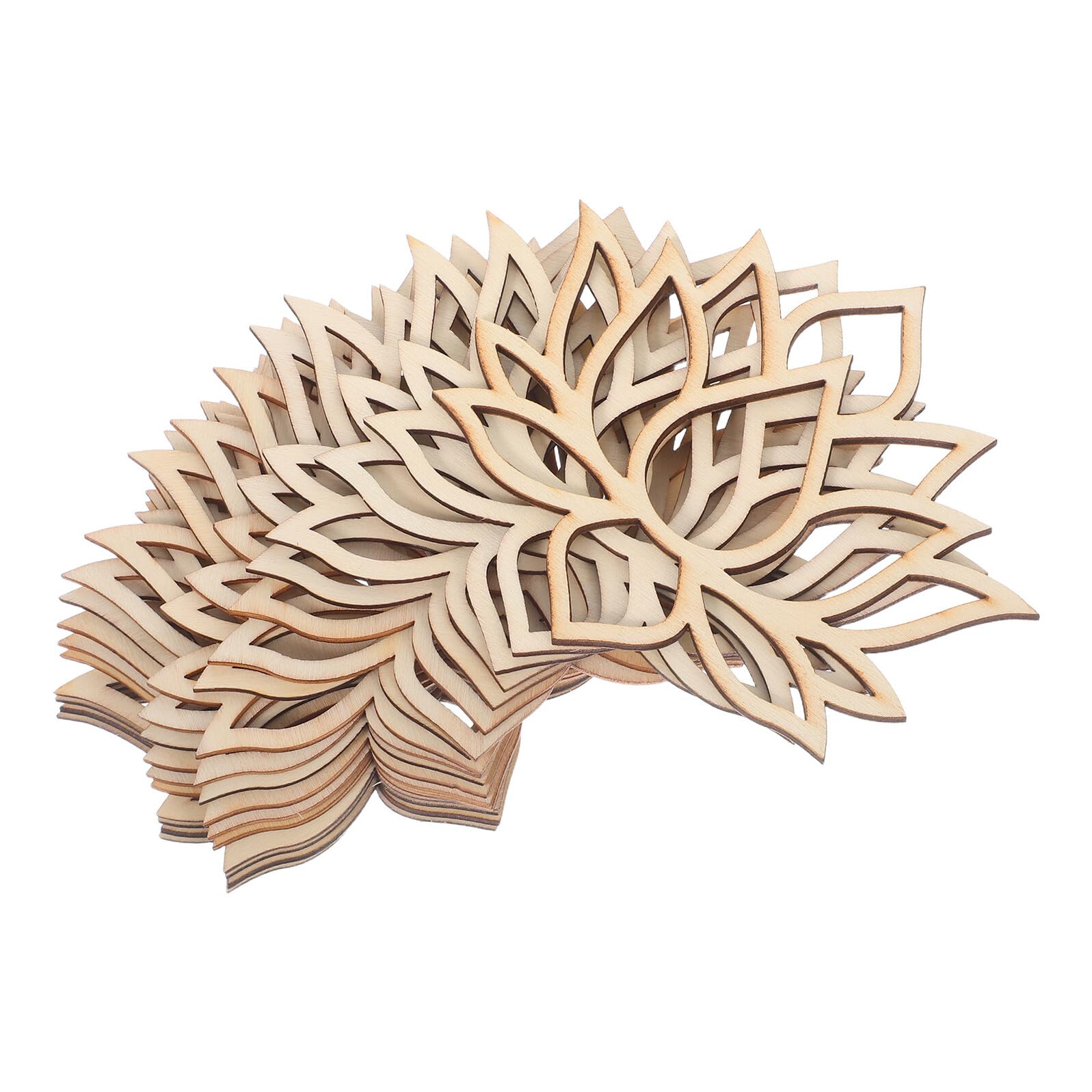 Anneaux macramé bois lotus Veemoon 90pcs pour cadres attrape-rêves