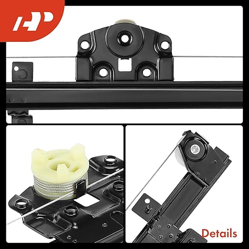 Miniatura 7 de A-Premium Elevalunas eléctrico delantero derecho sin motor, compatible con Ram ProMaster 1500, 2500, 3500, 2014-2018, lado del pasajero