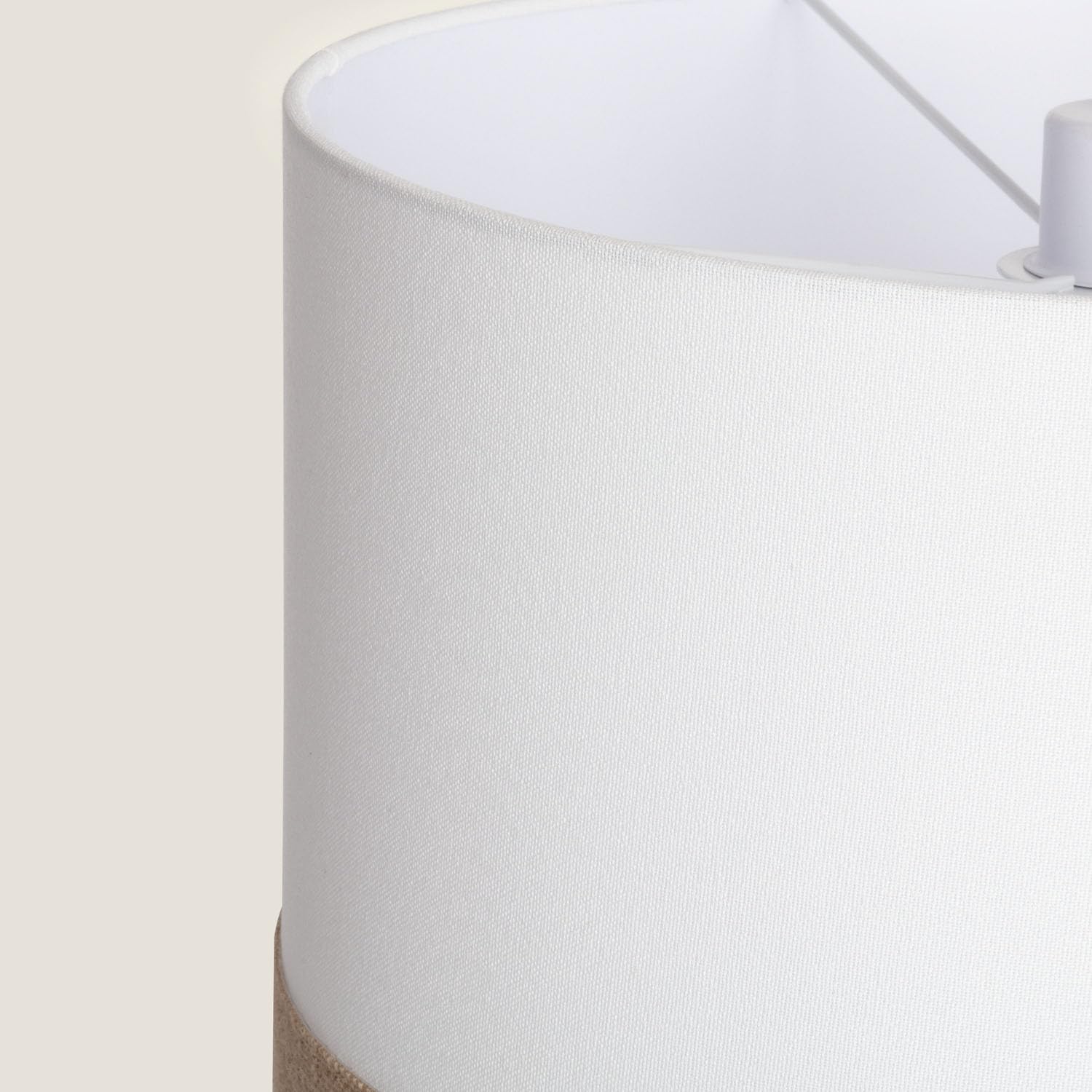 LEDKIA Lampada a Sospensione Tessuto Leya Natural Bianco