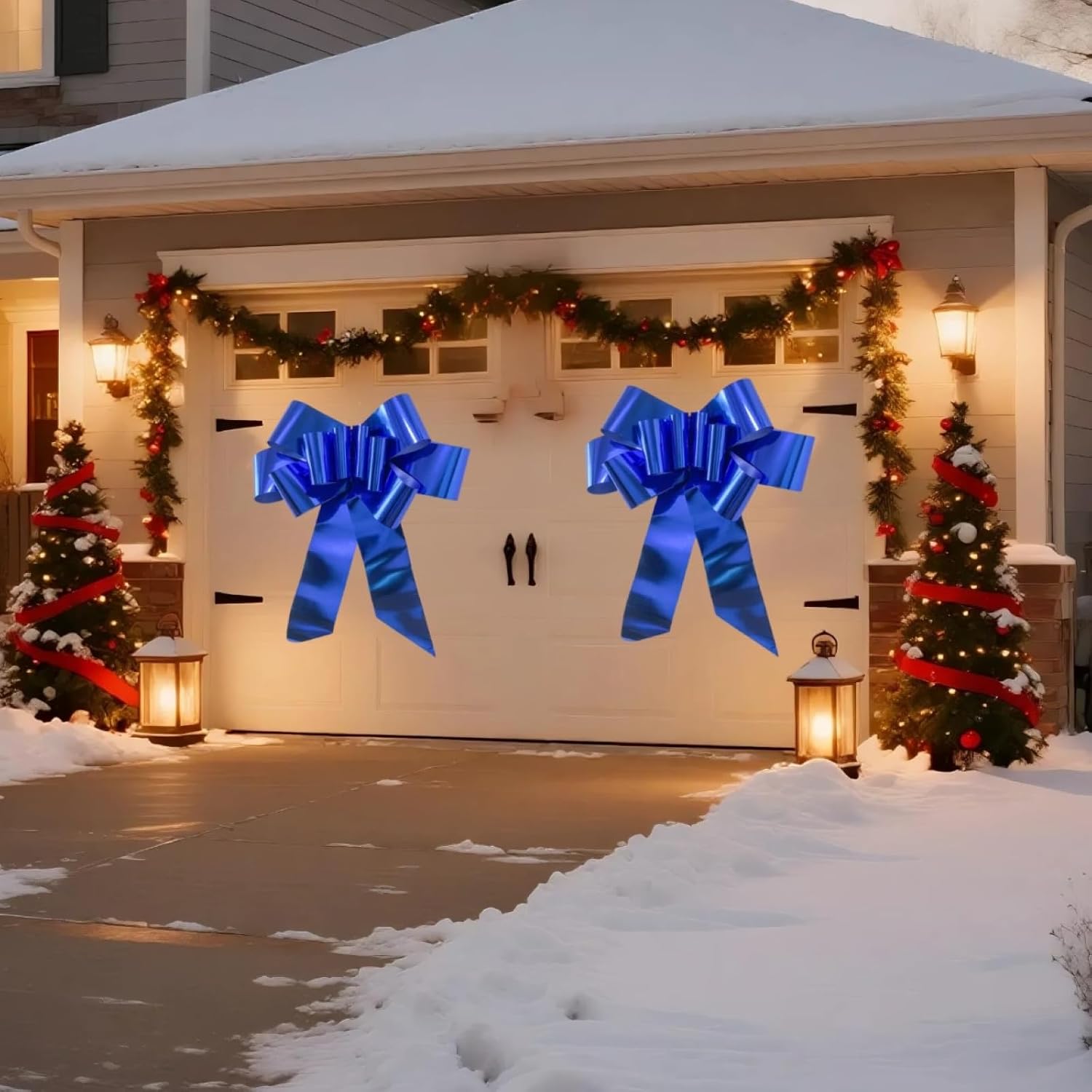 Big Car Bow 30 Inch Huge Blue Bow for Car Bike House Birthday Party Decor | Giant Gift Bow, Huge Bow for Present Appliances Birthday Outdoor Decor. Oversize, Waterproof Easy Assembly Fade-Resistant