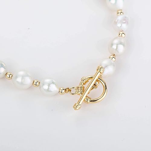 Miniatura 6 de KVLmoze Layered Pearl Bracelets Vintage Stylish 3-5mm Handpicked Double Layer Pearl Strand Bracelet for Girls Women