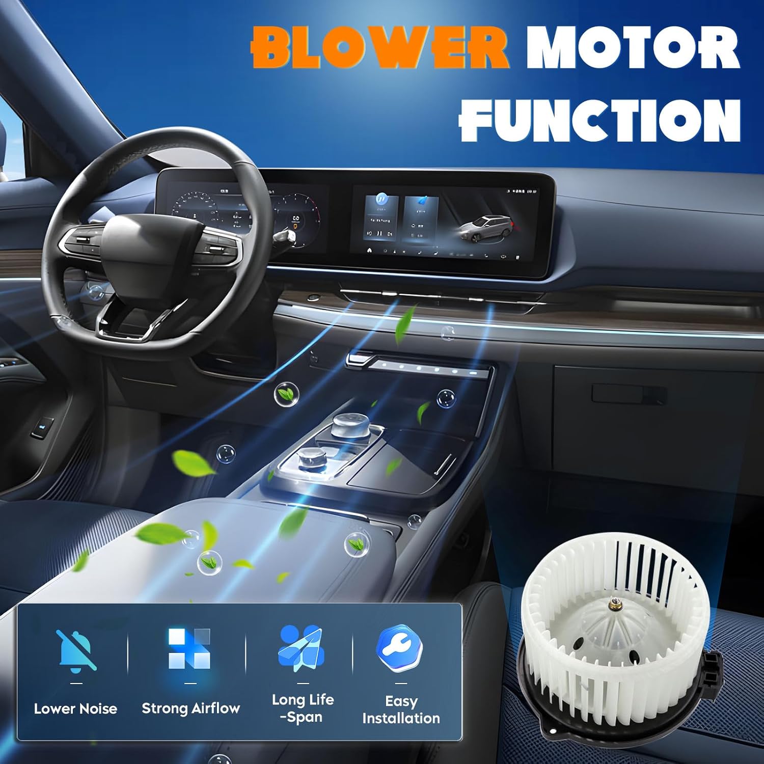 AC Heater Blower Motor for Lexus RX350 RX400h RX330| Cadillac CTS SRX STS| 07-10 Toyota Sienna |10-19 Subaru Legacy Outback Replaces for 700228 87103-08090