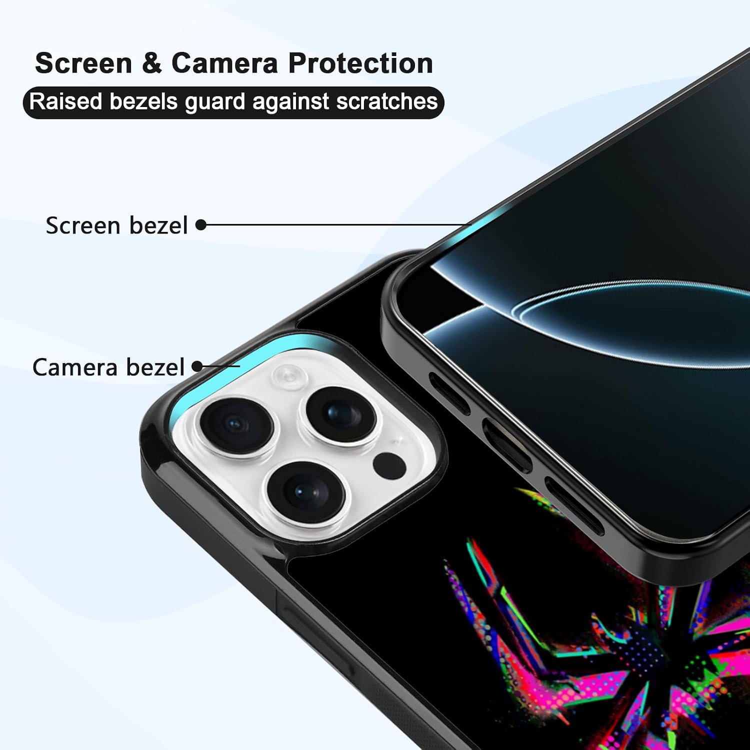 Morales Punk Gwen Phone Case Fit for iPhone 16 Pro Max, Black Spiderverse TPU Shockproof Protective iPhone Case Cute Colorful Spider Phone Case Cover Gift for Boy Girl Men Wome image 2