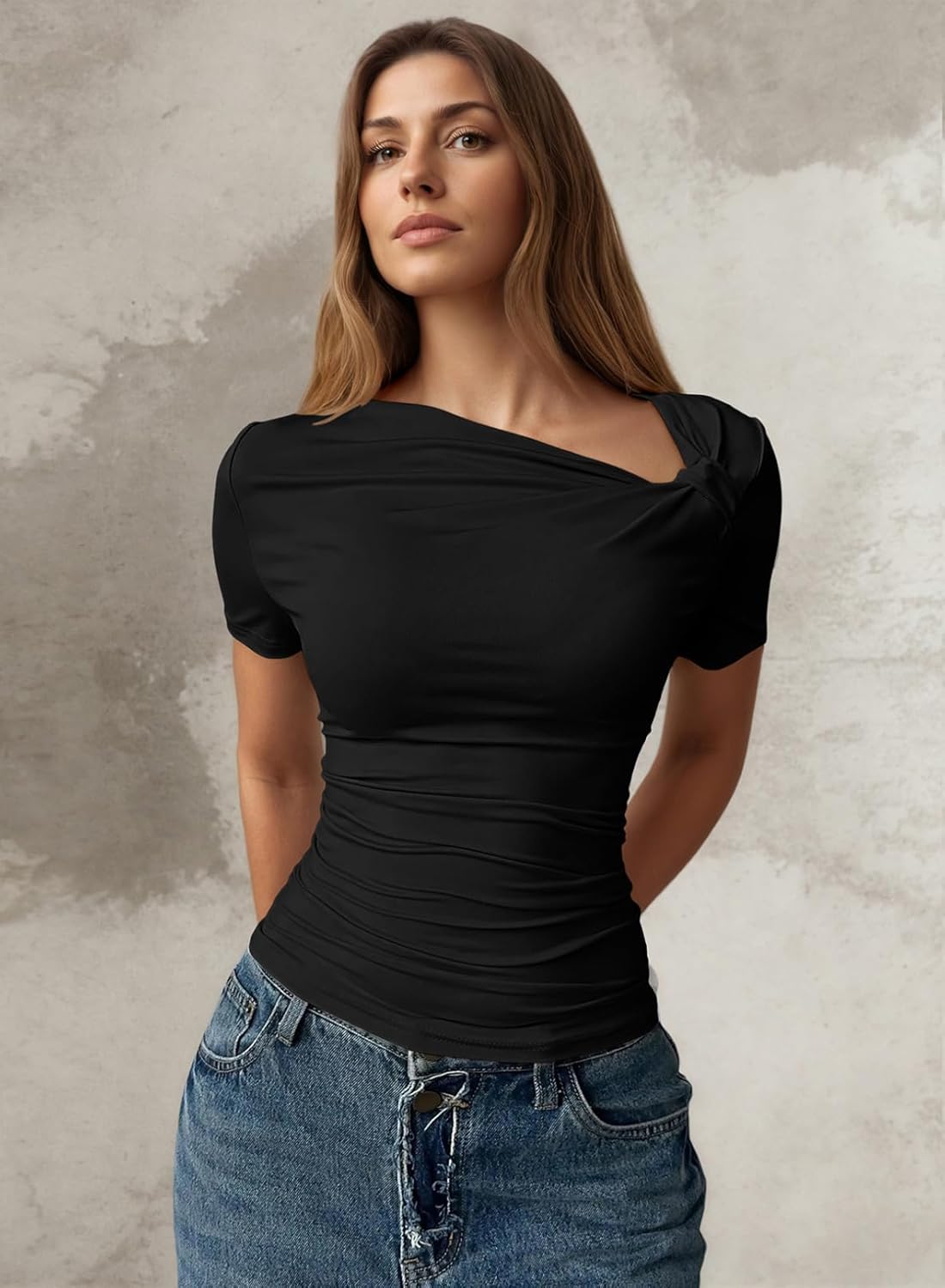 Pink Queen Cute Tops for Women Short Sleeve Slim Fitted Basic Tee Shirts Casual Summer Clothes 2026 Fashion - Image 5