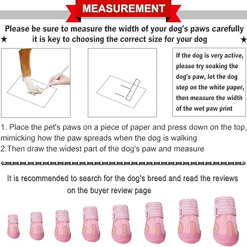 Miniatura 2 de Qumy - Botas impermeables para perros con tiras reflectantes suela antideslizante y rugosa color negro 4 unidades talla 8 30 x 33pulgadas ancho x