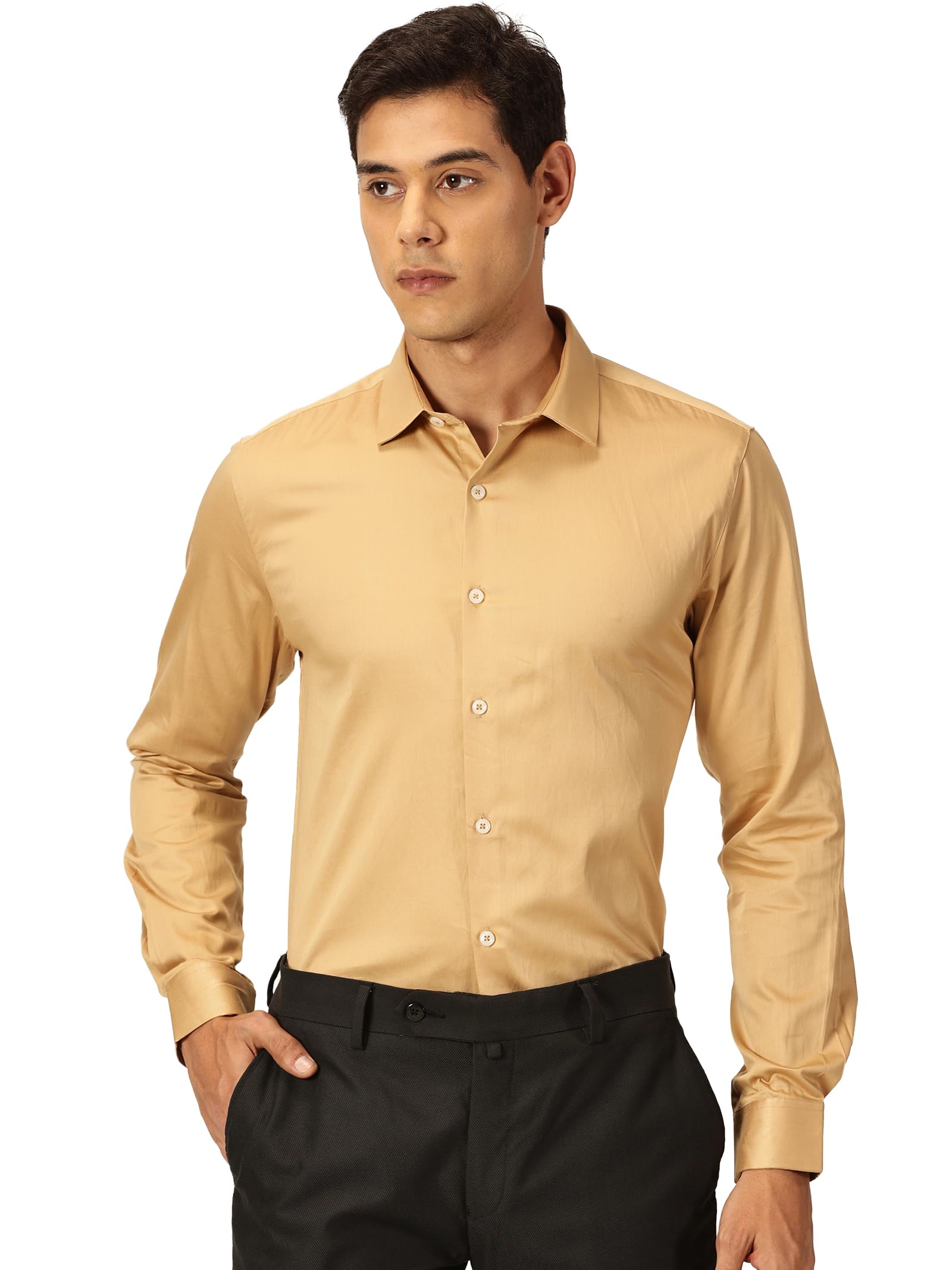 thomas scott Men's | Solid | Full Sleeve | Slim Fit | 100% Cotton | Spread Collar | Formal Shirt-picture-21