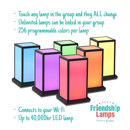 Miniatura 9 de Friendship Lamp Modern Design - Handmade in USA Wi-Fi Touch Lamp LED Light for Long-Distance, Connection, Relationship, Friendship, Gift, Over 200