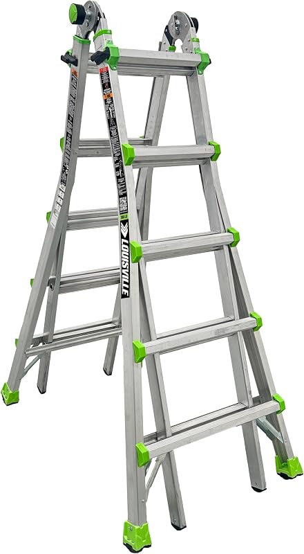 Escalera multiusos de aluminio de alcance de 22 pies Louisville, tipo IA, capacidad de carga de 300 libras, L-2099-22