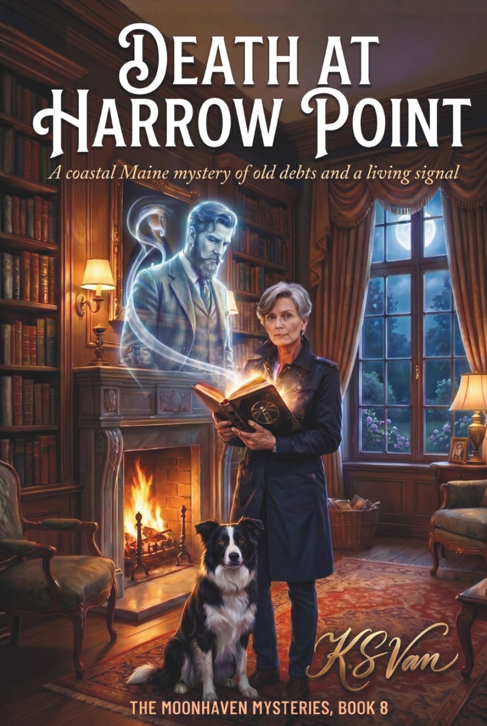 DEATH AT HARROW POINT: A coastal Maine mystery of old debts and a living signal (The Moonhaven Mysteries)